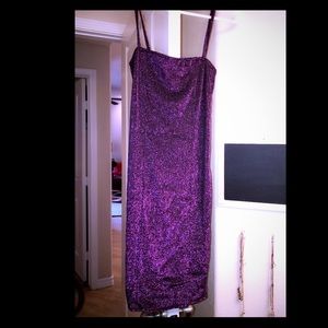 Beautiful, sparkly purple mini dress!
